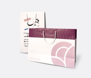 ساک خرید گلاسه 170 گرم سلفون مات با یووی موضعی