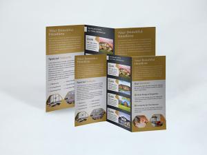 بروشور 3 لت تراکت تحریر 80 گرم تا شده