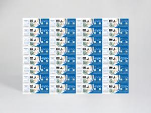 شیت لیبل 70 - 50 سلفون مات (جنس لیبل - نیمه مات)