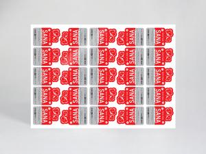 شیت لیبل 50 - 35 بدون روکش ( جنس لیبل - نیمه مات )