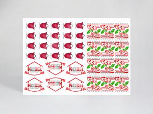 شیت لیبل 50 - 35 سلفون مات(جنس لیبل - نیمه مات)